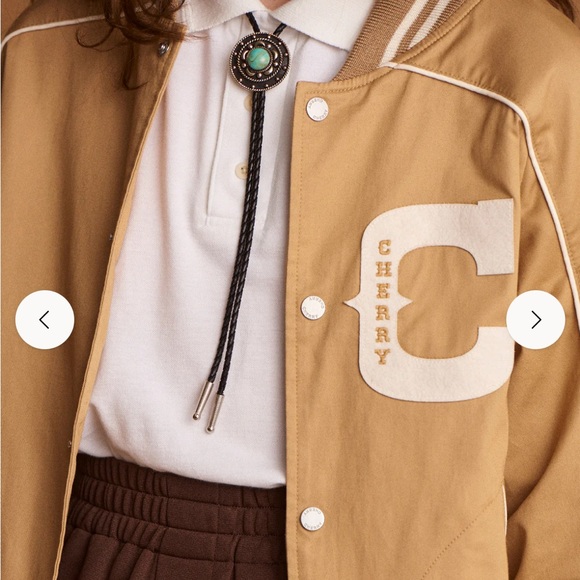 CHERRY LA Western Teddy Jacket Bomber in Camel Size S - Picture 13 of 14